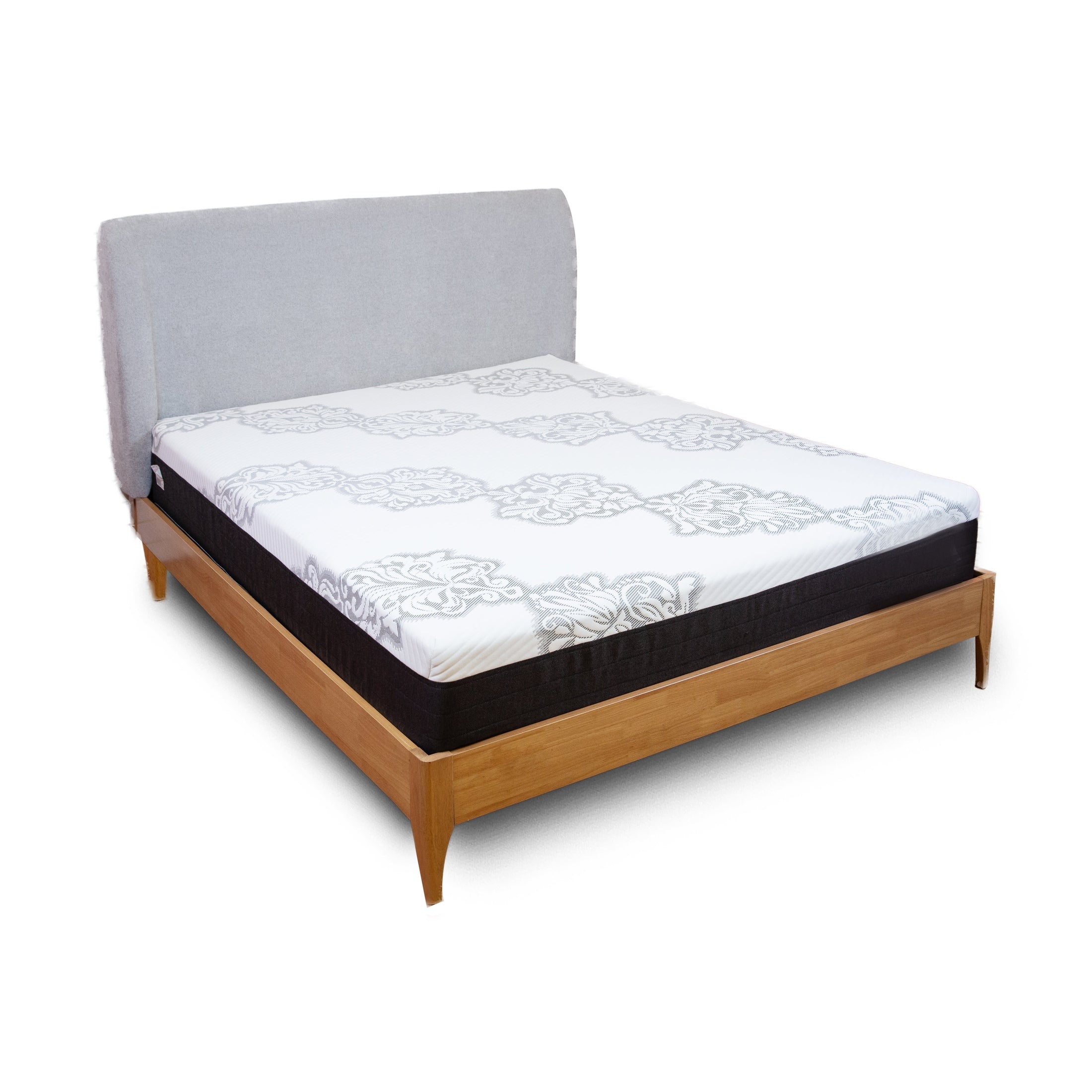 Eiden Wooden Queen Bed - Oyster