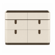 Elara Modern Dresser – Beige High Gloss