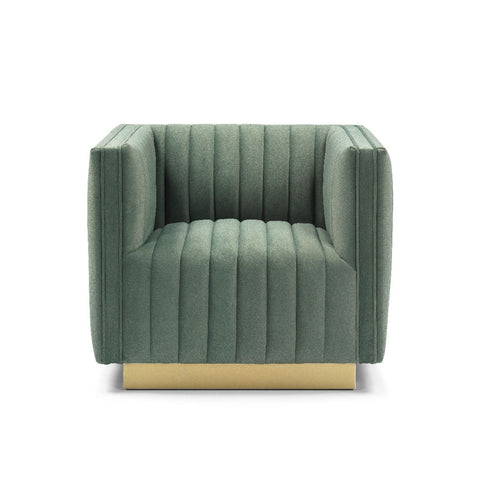 Elba Mid Century Chair - Premium Velvet Green