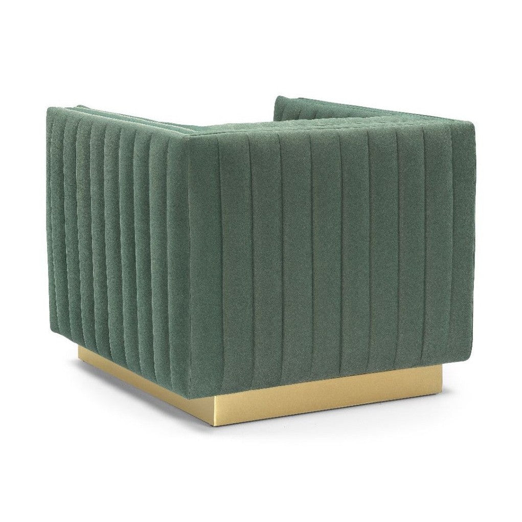 Elba Mid Century Chair - Premium Velvet Green