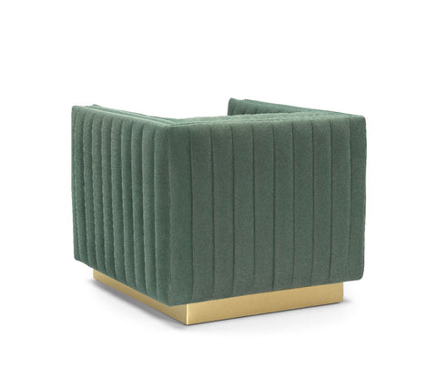 Elba Mid Century Chair - Premium Velvet Green