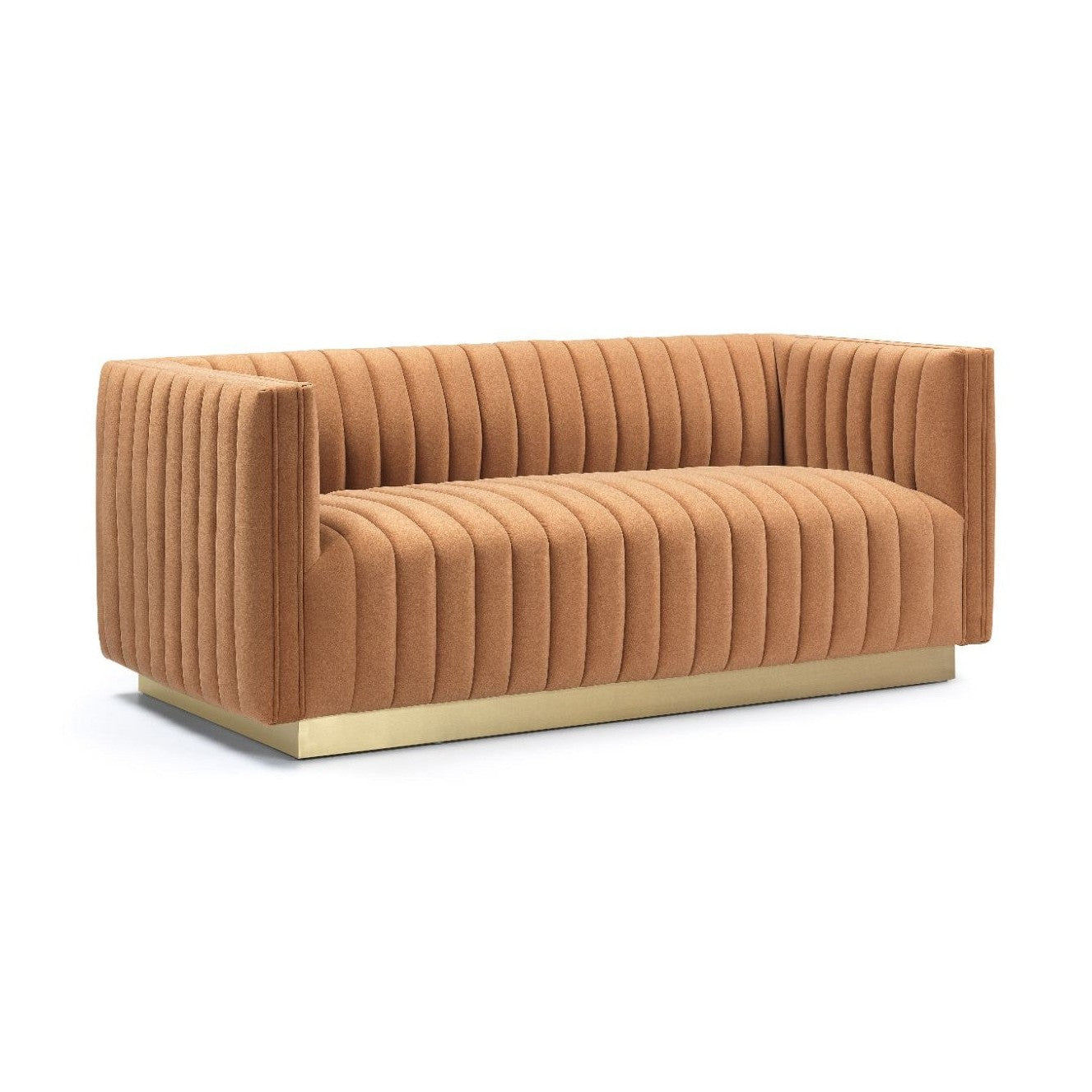 Elba Mid Century Loveseat - Velvet Walnut