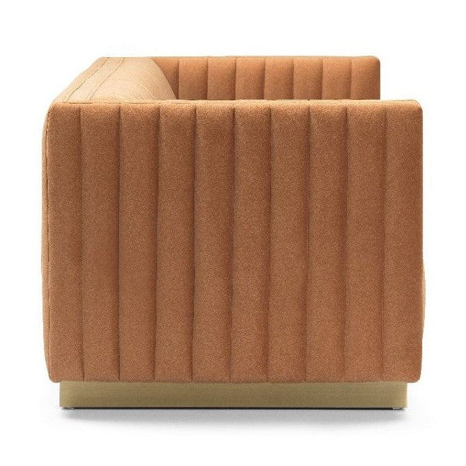 Elba Mid Century Loveseat - Velvet Walnut