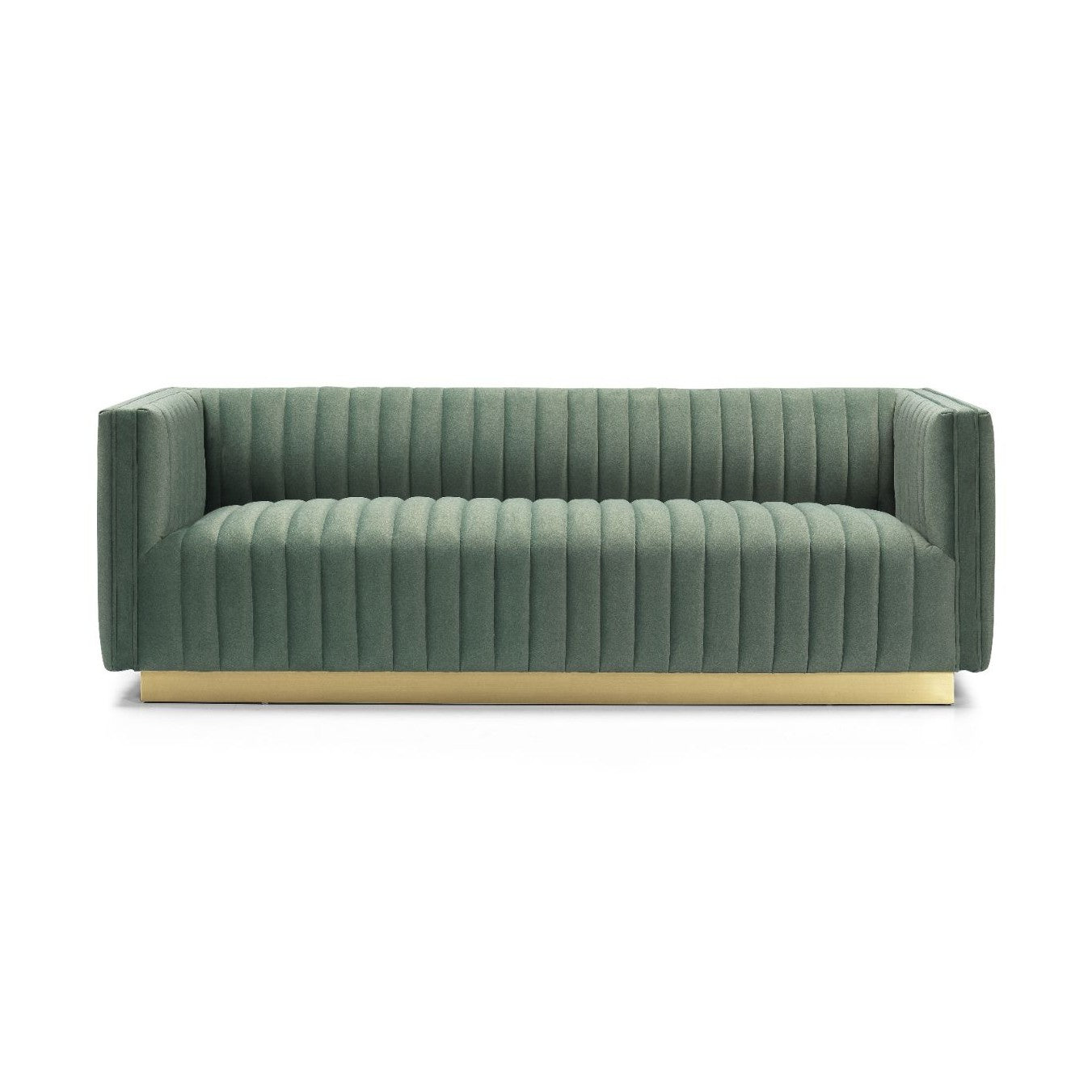Elba Mid Century Retro Modern Sofa - Premium Velvet Green