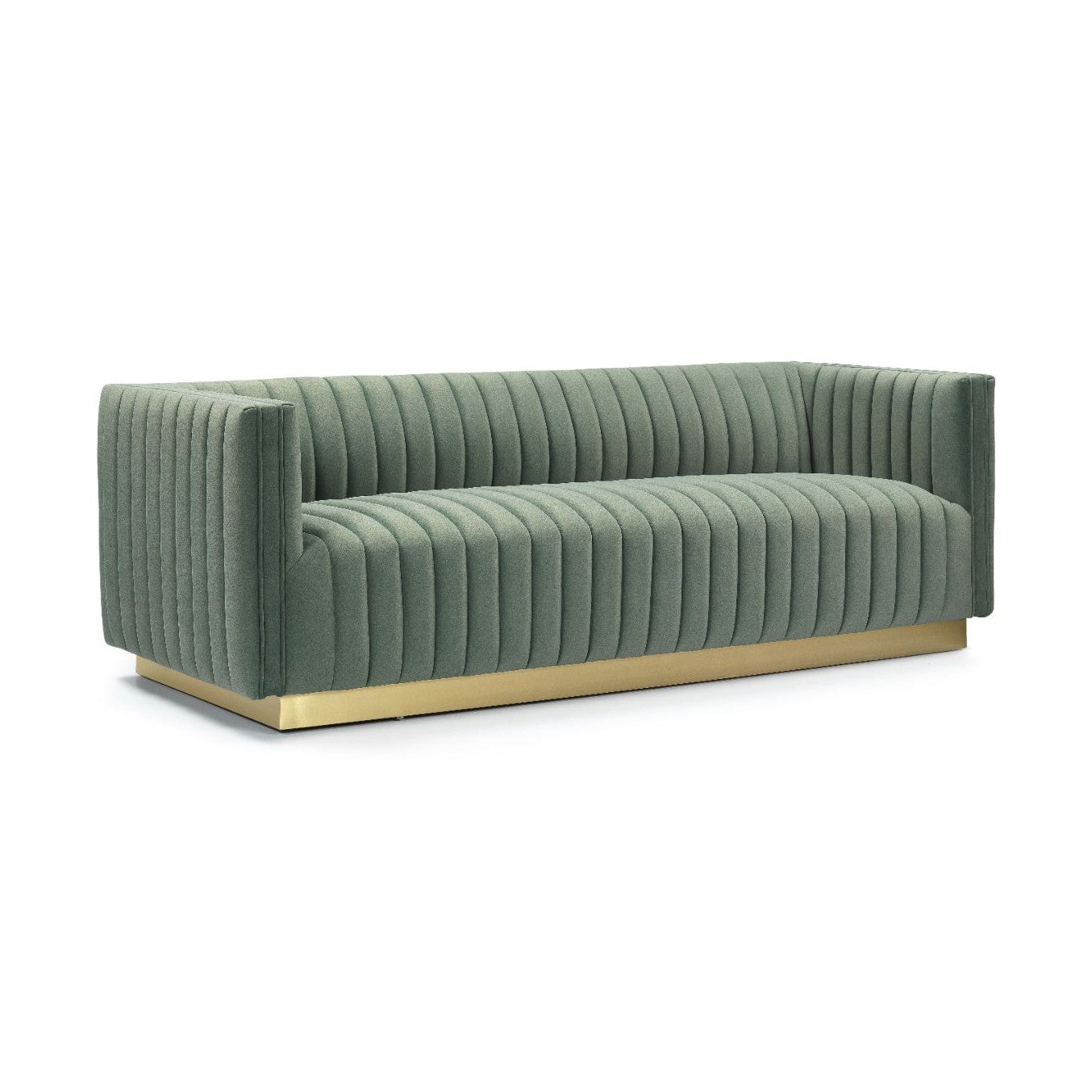 Elba Mid Century Retro Modern Sofa - Premium Velvet Green