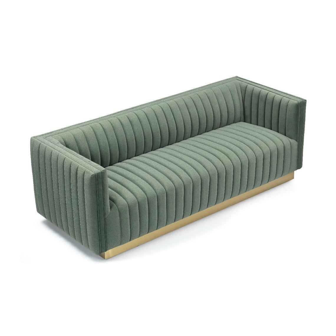 Elba Mid Century Retro Modern Sofa - Premium Velvet Green