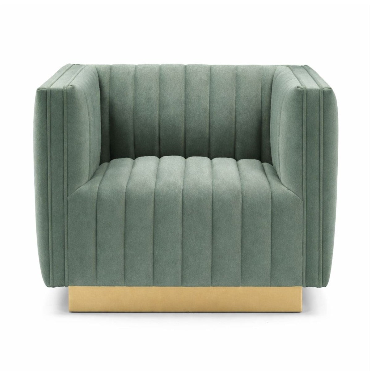 Elba Mid Century Chair - Premium Velvet Green