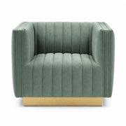 Elba Mid Century Chair - Premium Velvet Green