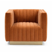 Elba Mid Century Chair - Premium Velvet Walnut