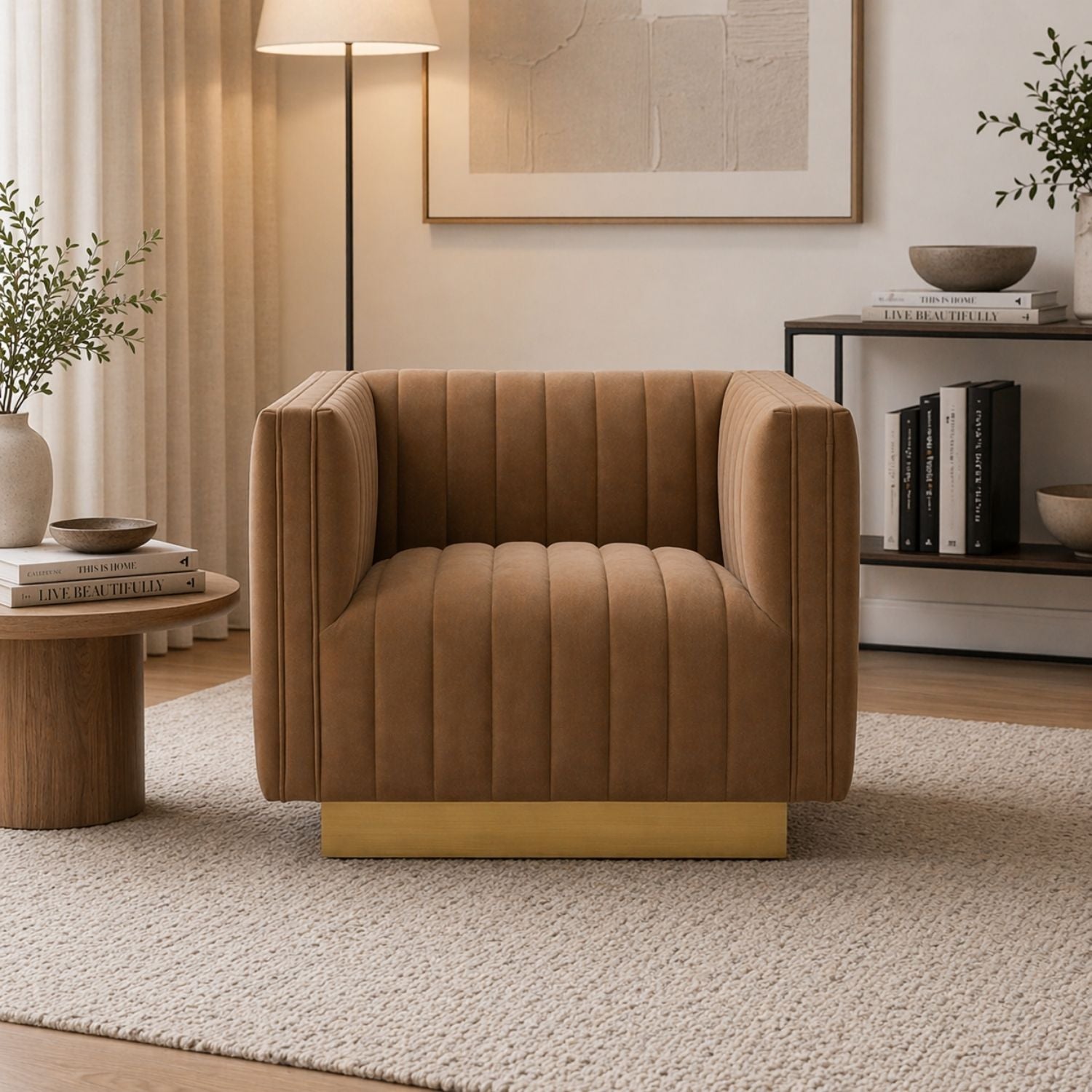 Elba Mid Century Chair - Velvet Bronze
