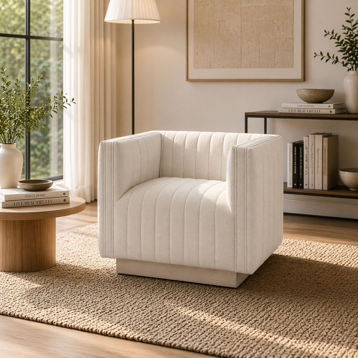 Elba Mid Century Chair - Tuscany Cream