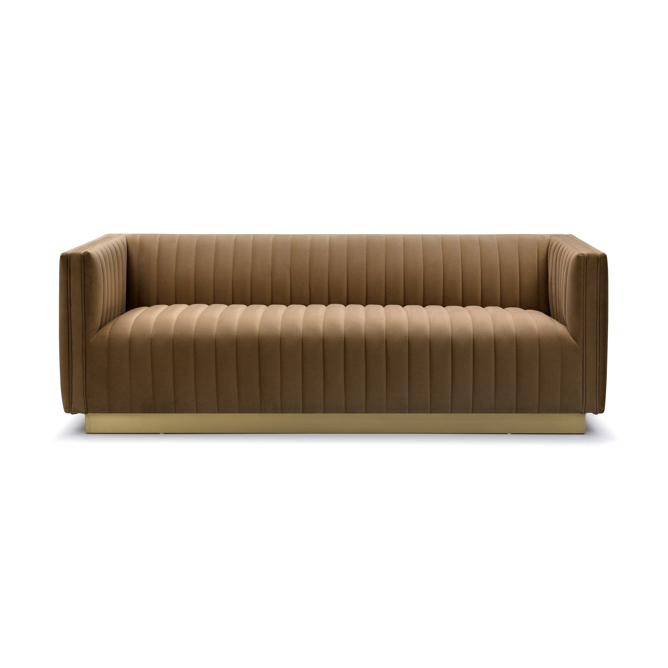 Elba Mid Century Retro Modern Sofa - Velvet Bronze