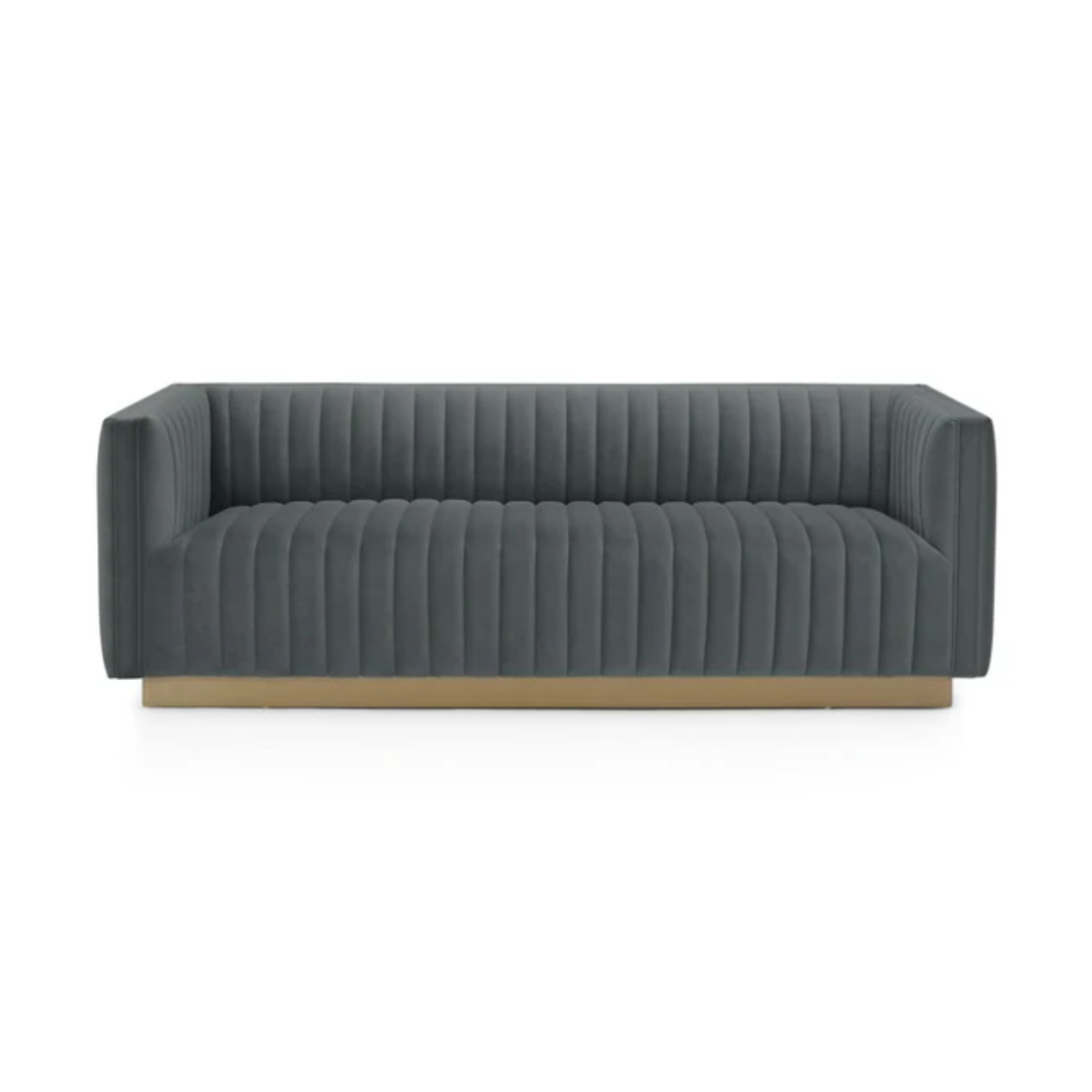 Elba Mid Century Sofa - Velvet Grey