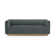 Elba Mid Century Sofa - Velvet Grey