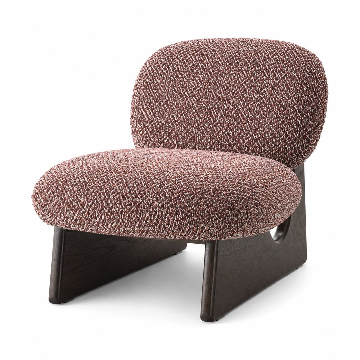 Elio Sculptural Upholstered Accent Chair – Rose Taupe