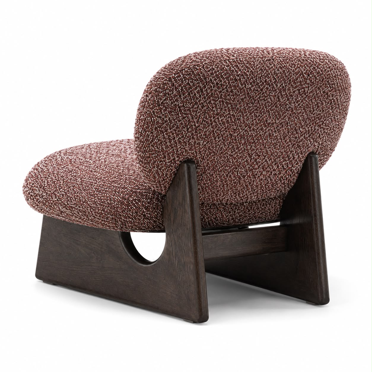 Elio Sculptural Upholstered Accent Chair – Rose Taupe