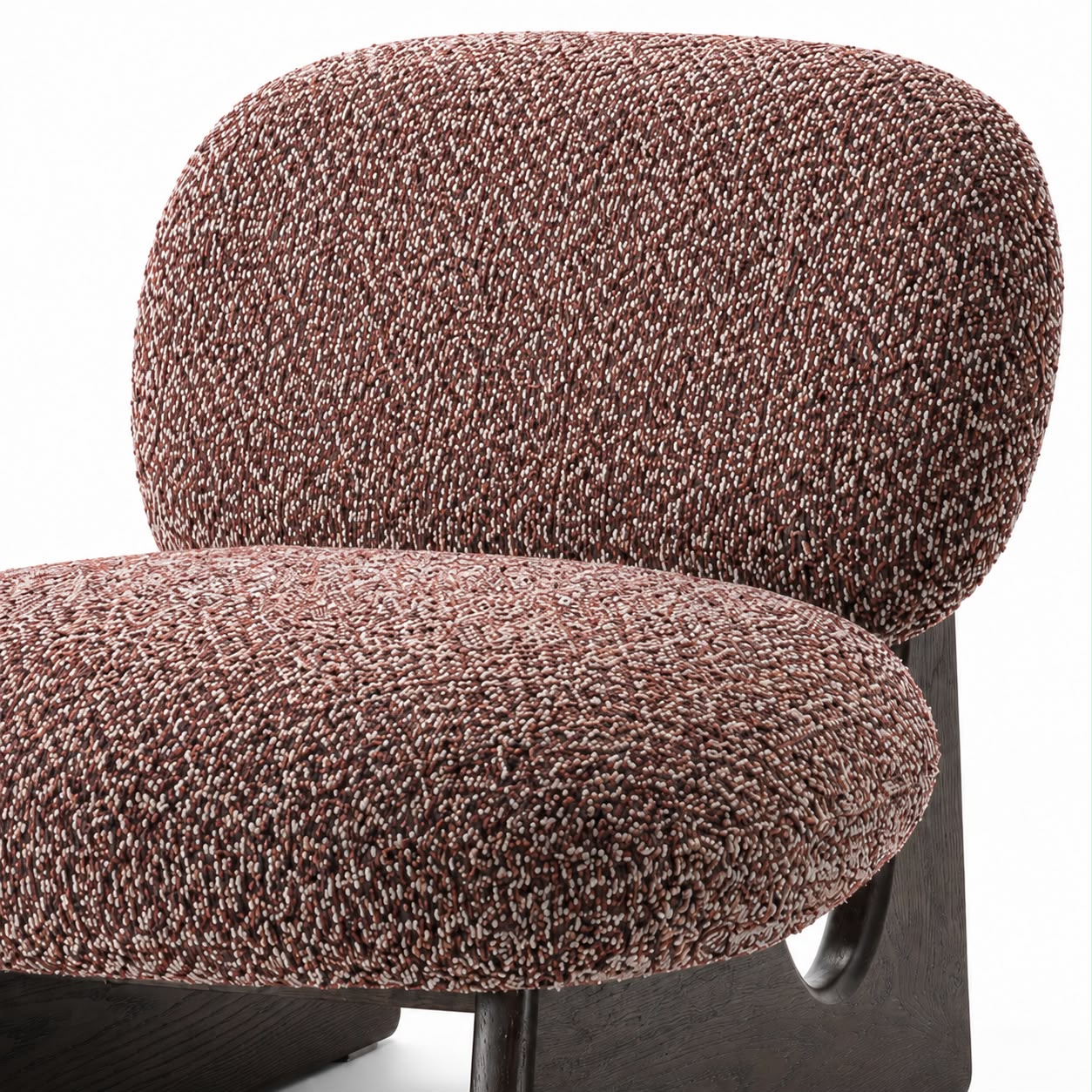 Elio Sculptural Upholstered Accent Chair – Rose Taupe