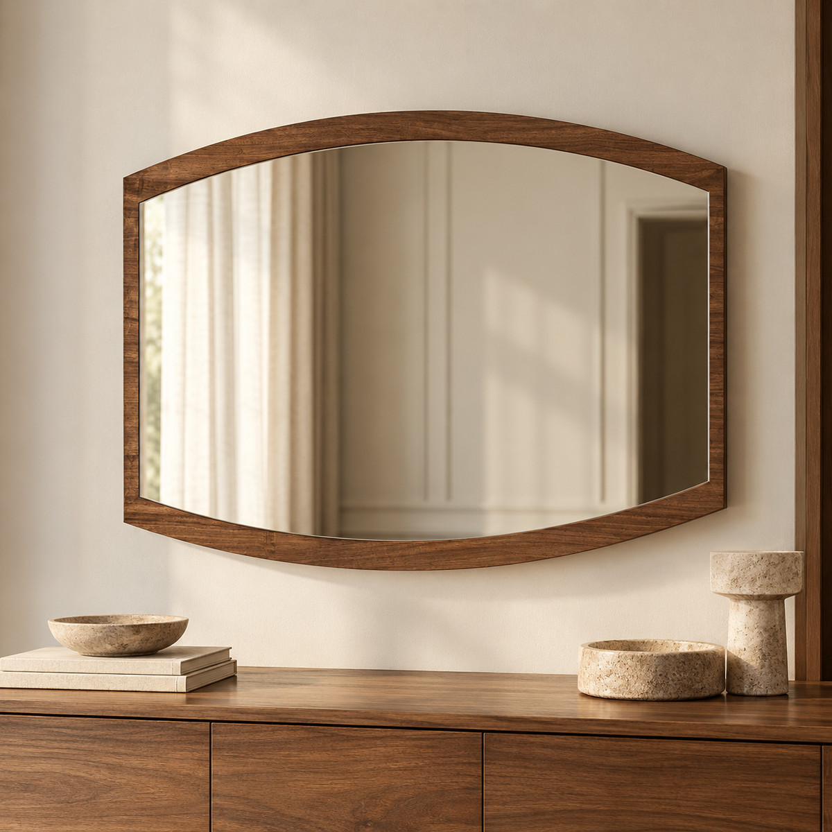 Elmira Modern Bedroom Mirror – Flannel Grey