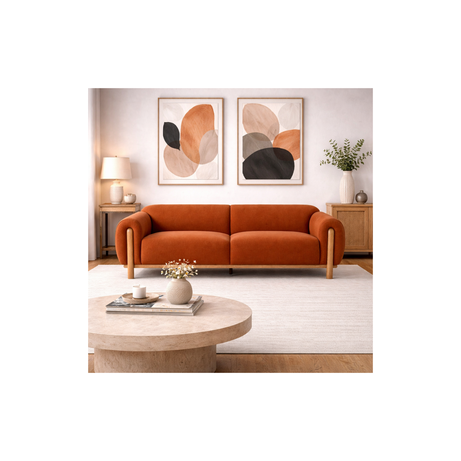 Elowen Premium Velvet Sofa