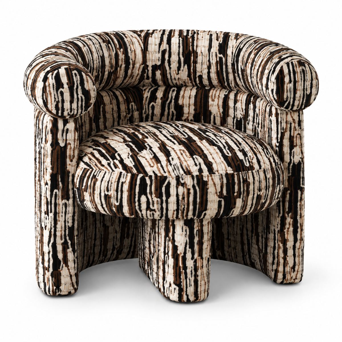 Elva Sculptural Upholstered Accent Chair