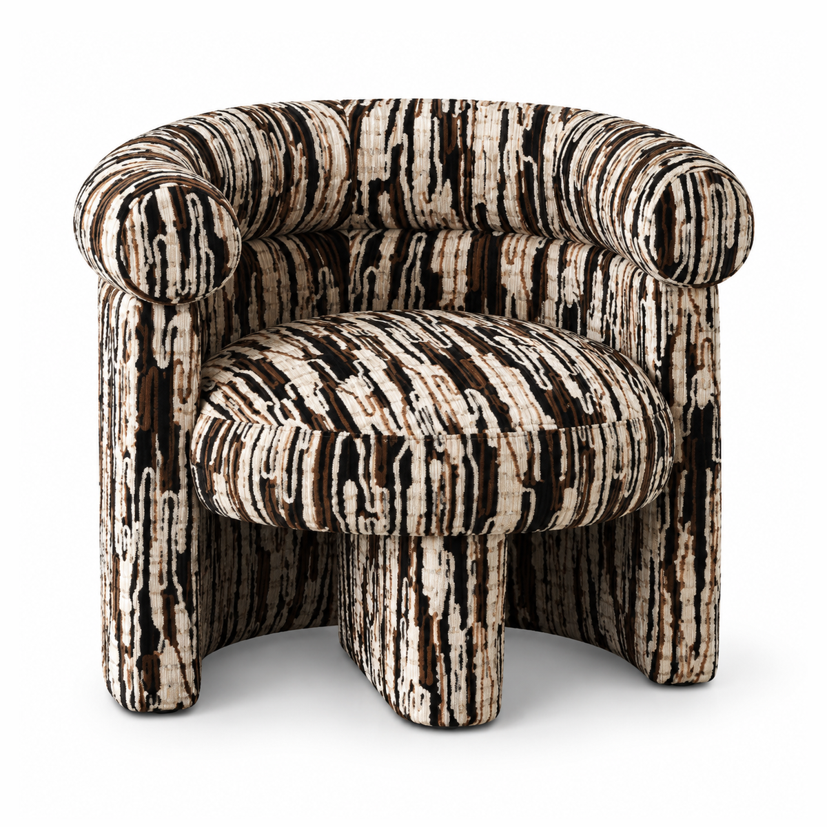 Elva Sculptural Upholstered Accent Chair