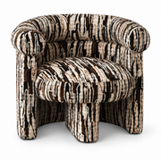 Elva Sculptural Upholstered Accent Chair