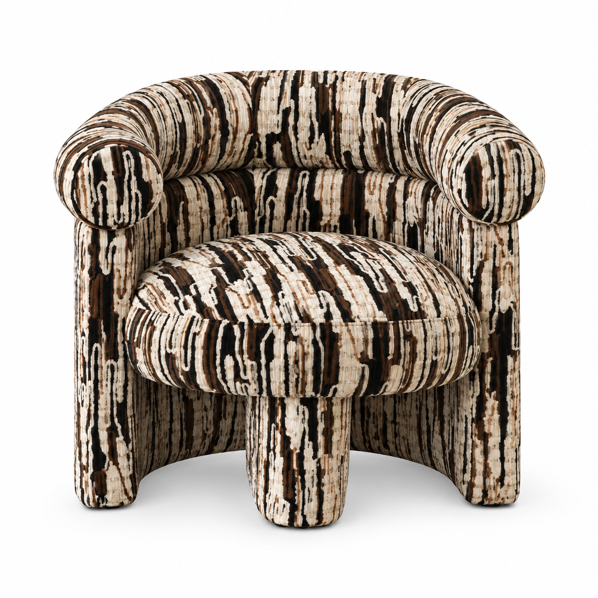 Elva Sculptural Upholstered Accent Chair