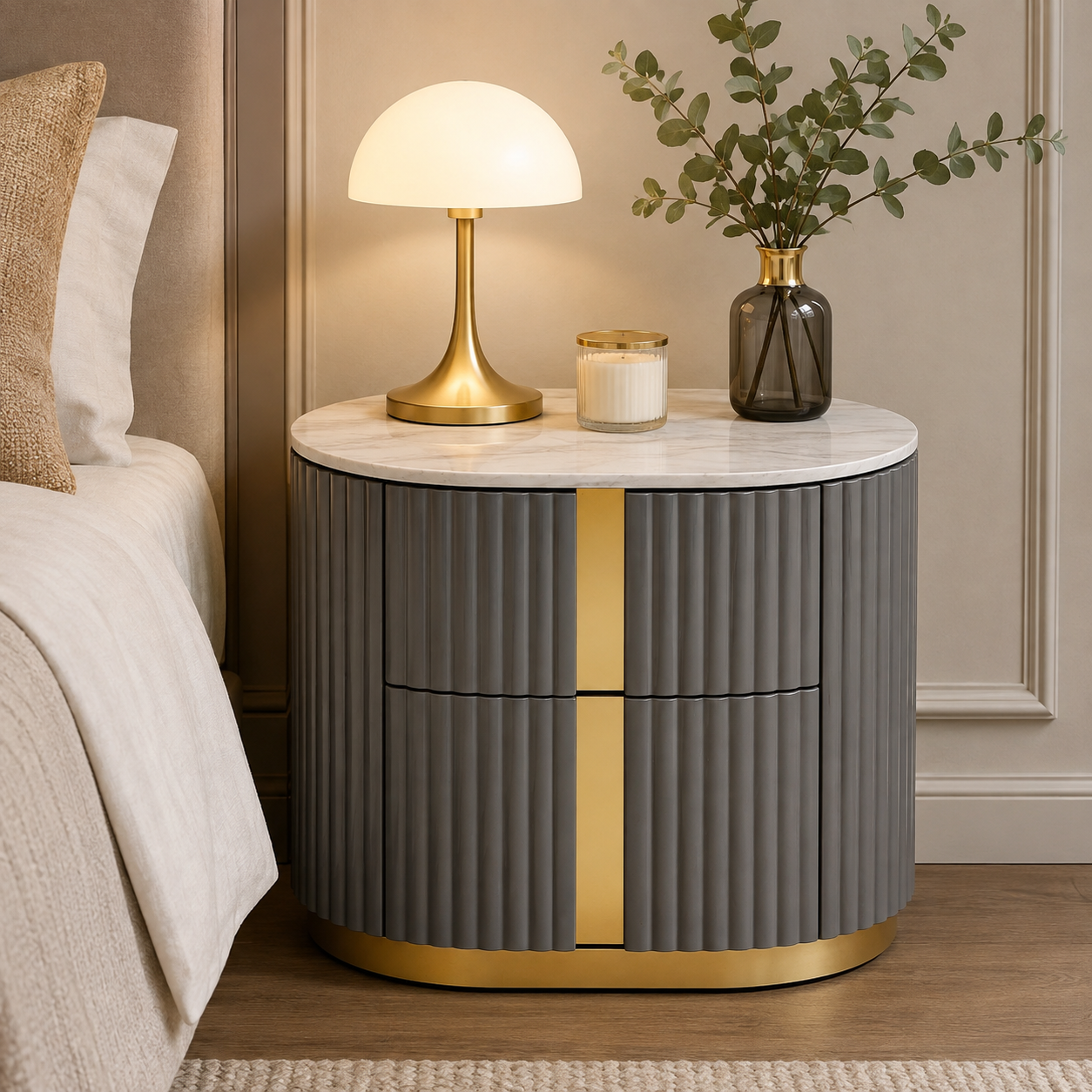 Evelyn Night Stand - Graphite