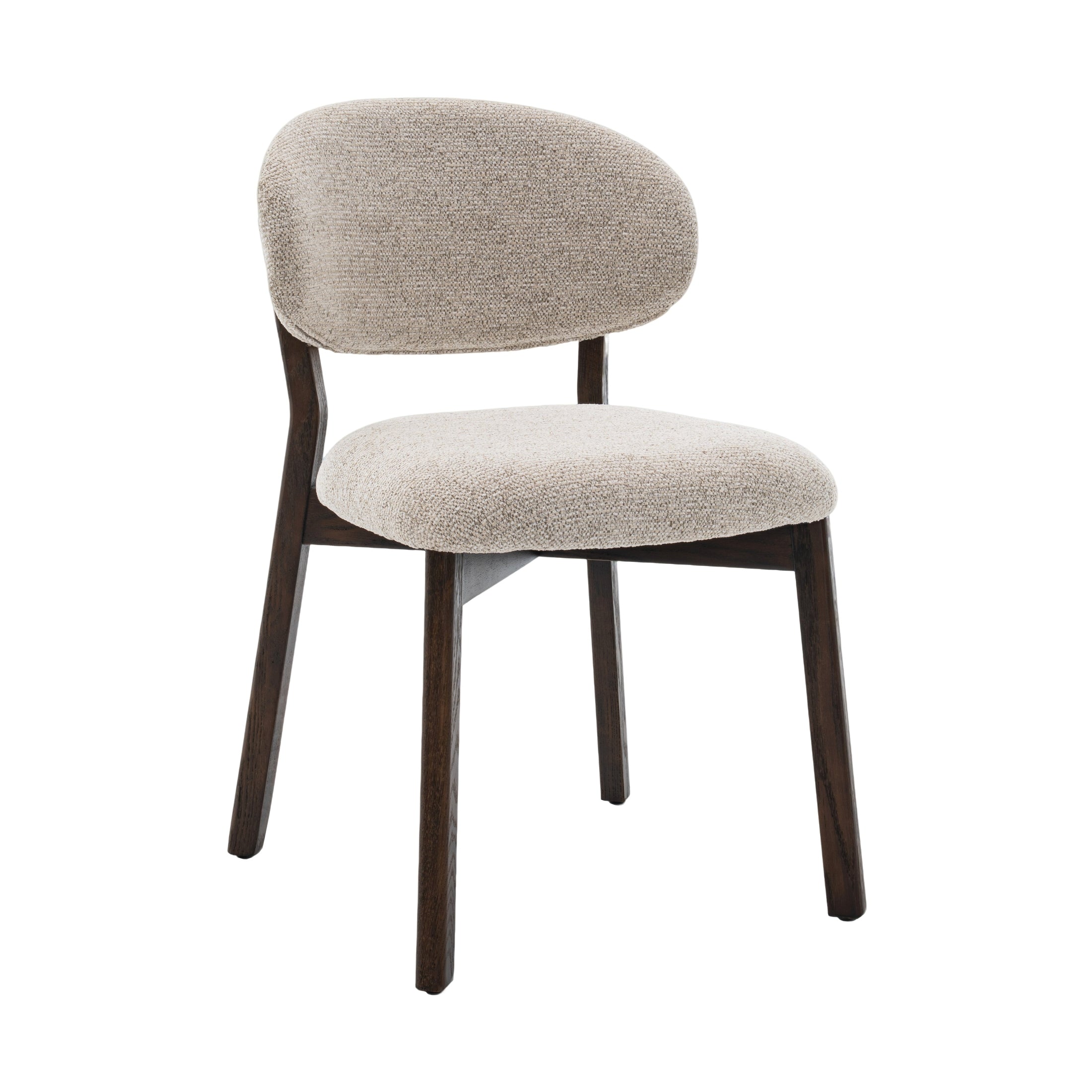 Milena Dining Chair – Upholstered Seat with Oak Wood Frame