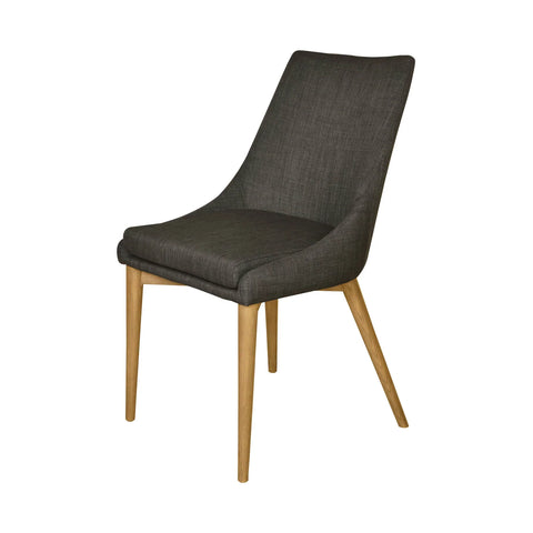 Fritz Side Dining Chair - Dark Grey Natural Leg