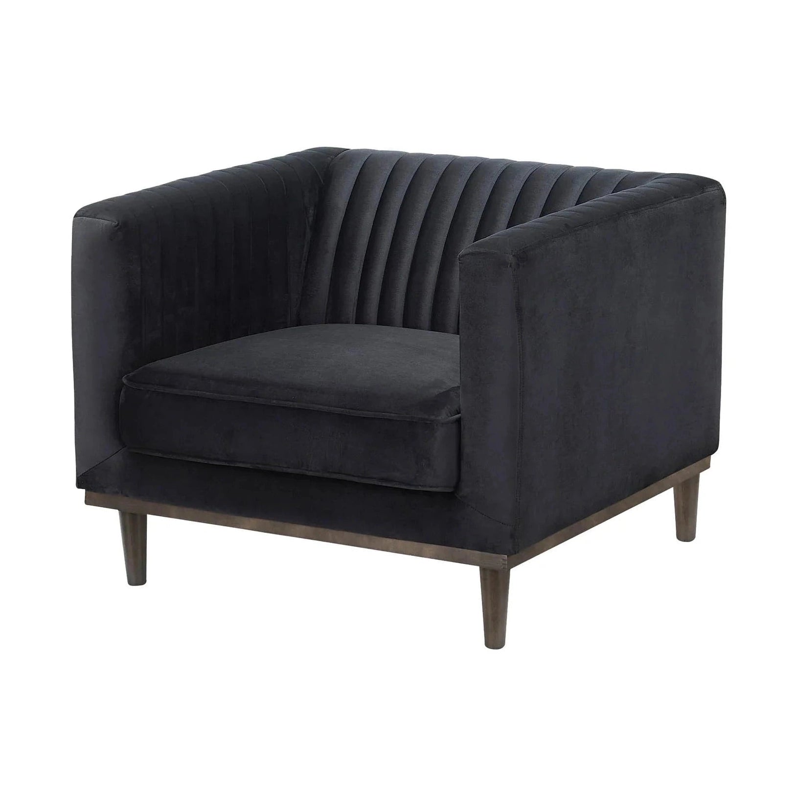 Sage Club Chair - Black Velvet