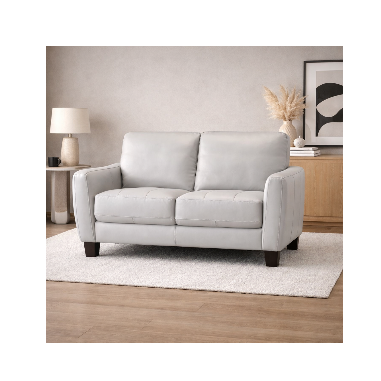 Faustina Leather Loveseat