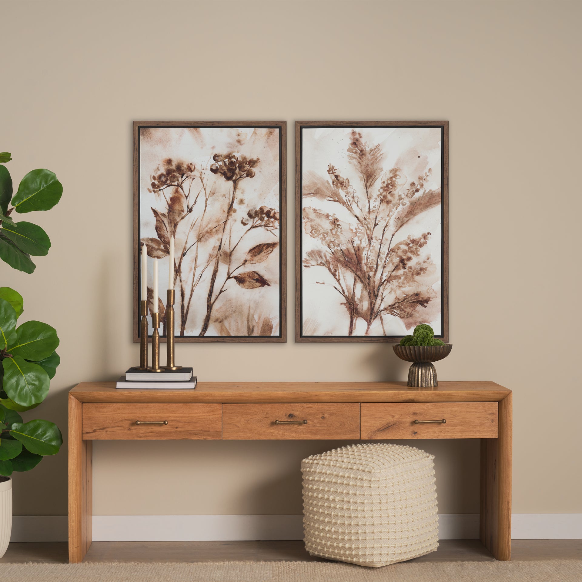 Fieldspoke Hand-Embellished Textured Framed Canvas Artwork