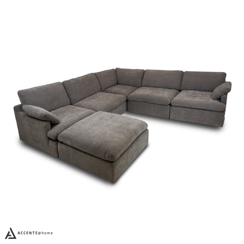 Fontana Modular 6 PC Sectional - Elite Pewter