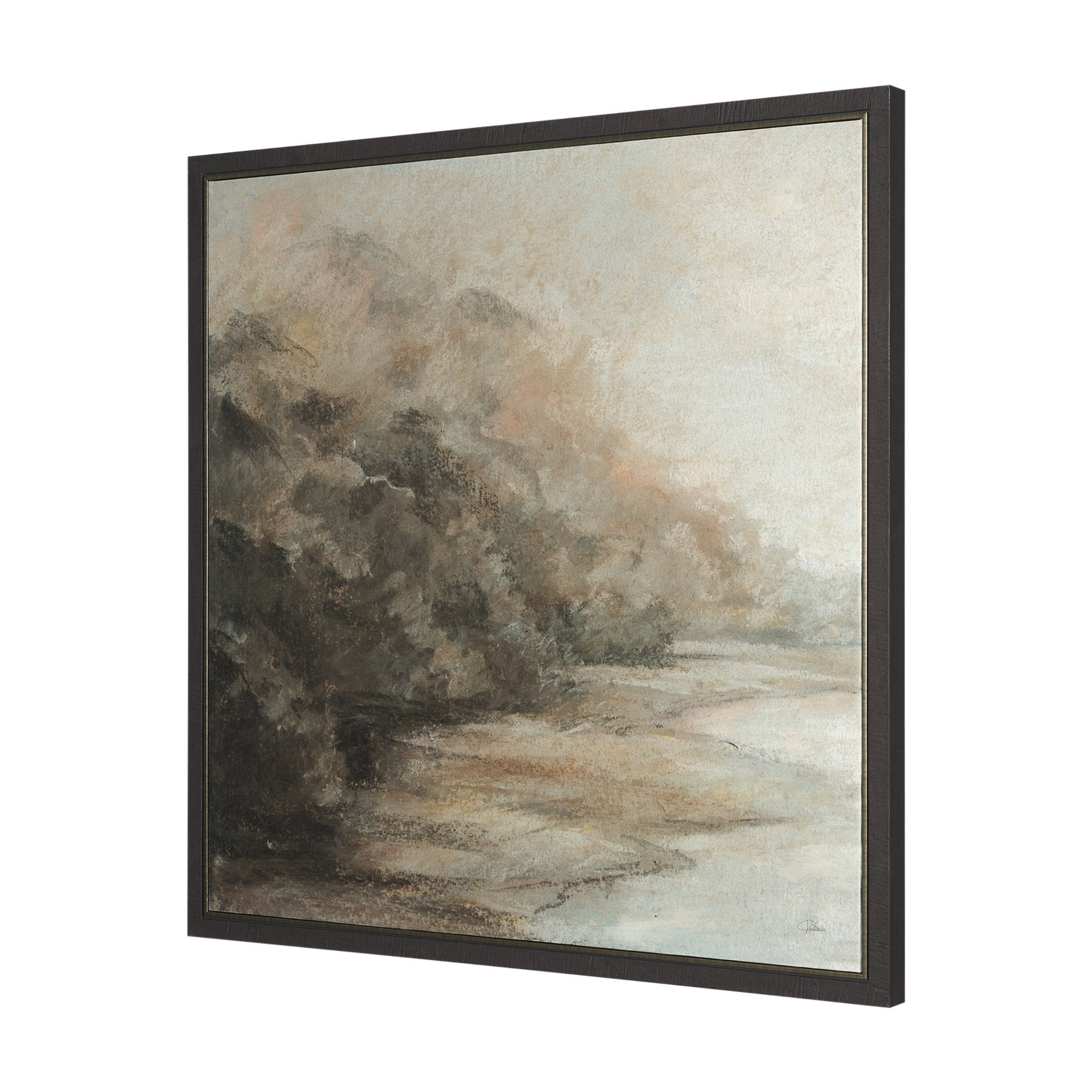 Forest Edge Hand-Embellished Textured Framed Canvas Artwork