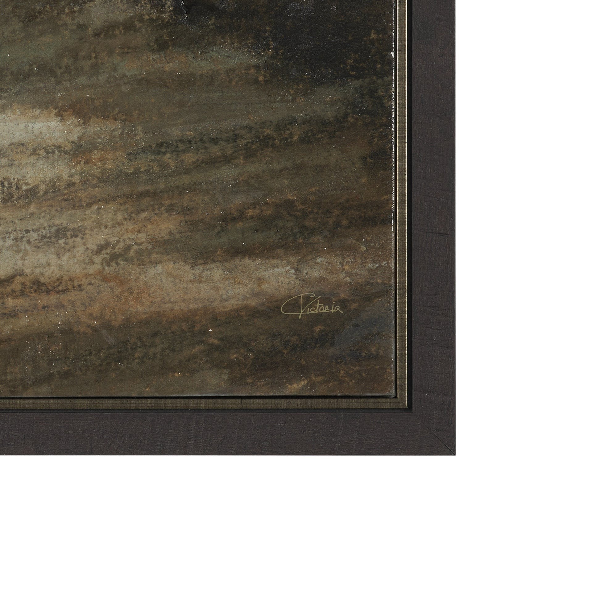 Forest Edge Hand-Embellished Textured Framed Canvas Artwork