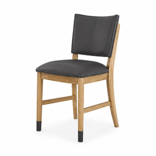 Franklin Dining Chair – Au Natural & Gray Leather