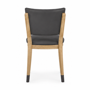 Franklin Dining Chair – Au Natural & Gray Leather