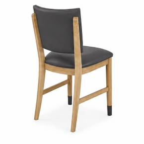 Franklin Dining Chair – Au Natural & Gray Leather