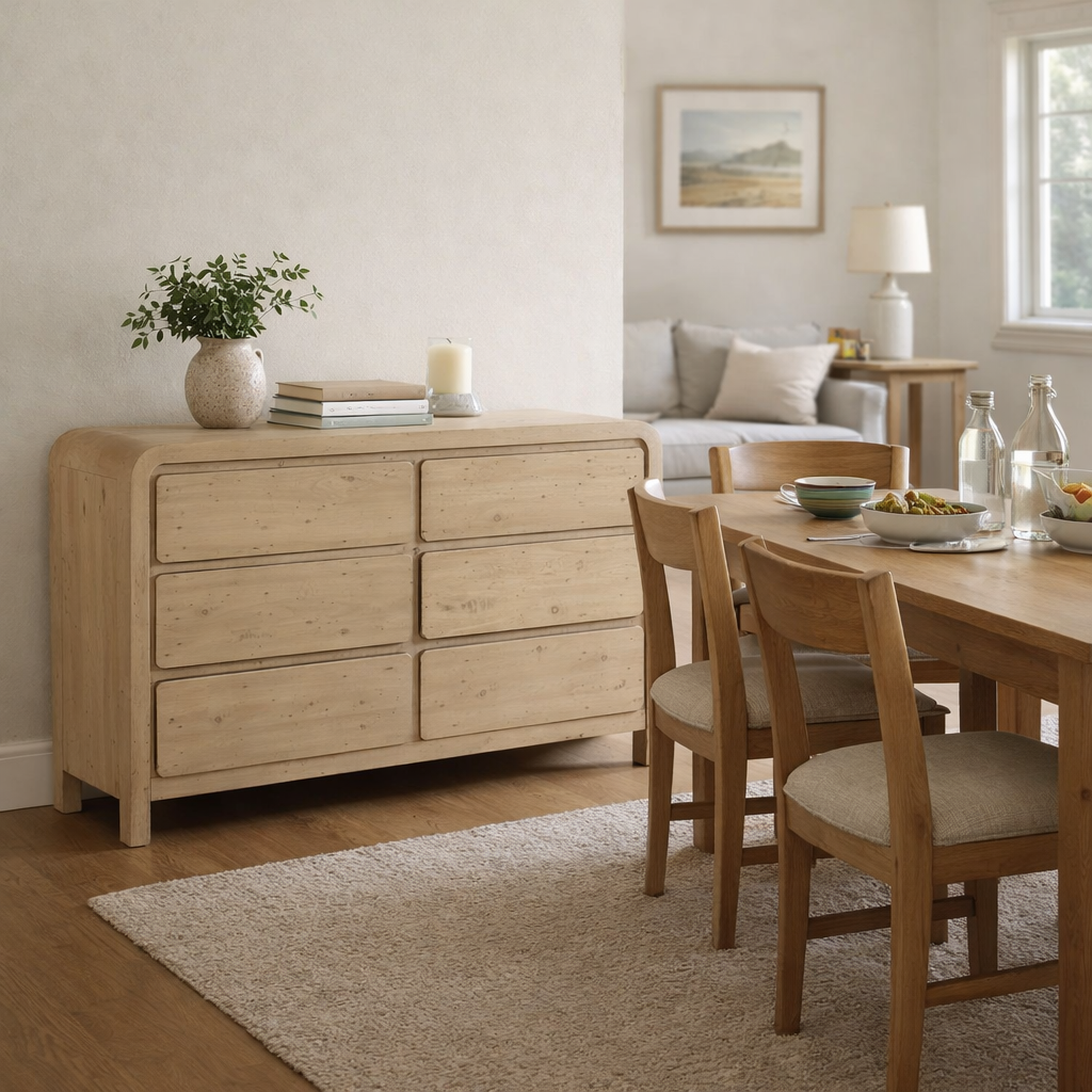 Fremont 6 Drawer Dresser - Scrubbed Teak