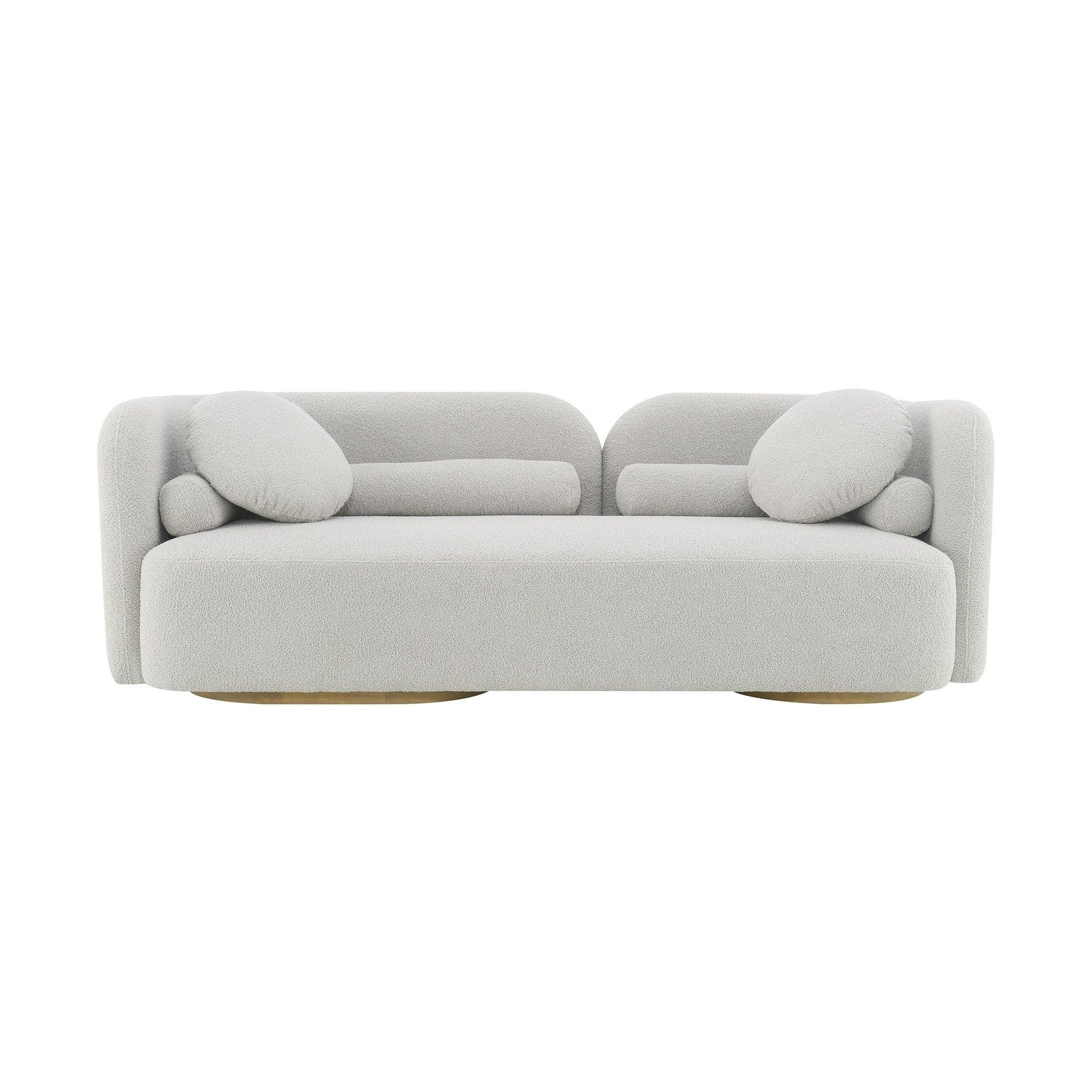 Freya Premium Boucle Fabric Sofa - Teddy Linen