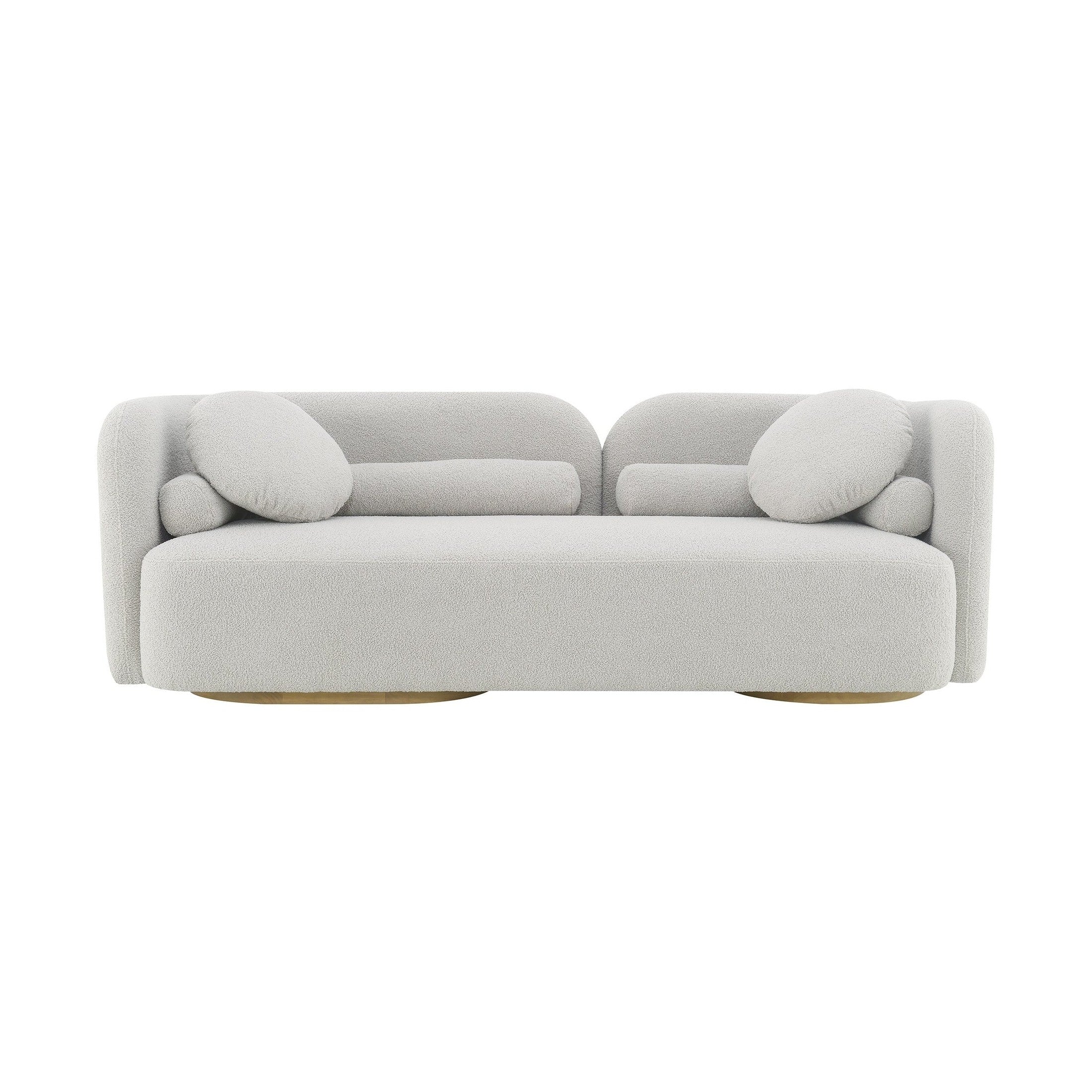 Freya Premium Boucle Fabric Sofa - Teddy Taupe