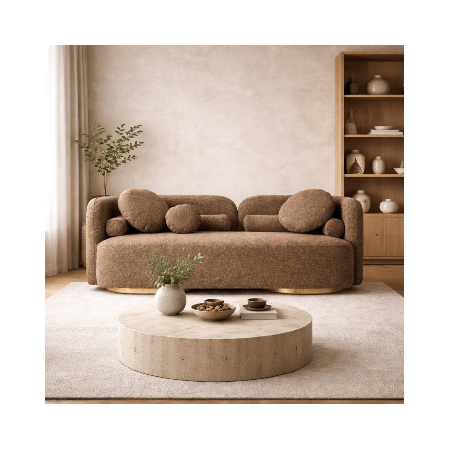 Freya Premium Boucle Fabric Sofa