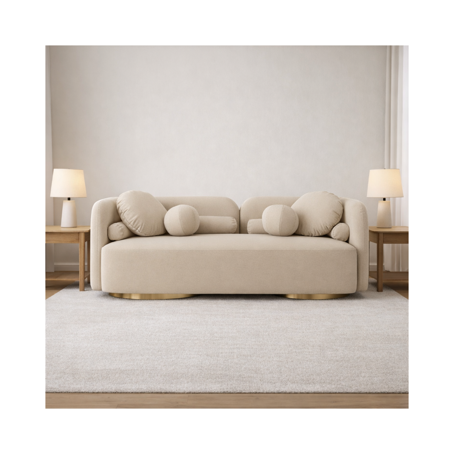 Freya Premium Mohair Fabric Sofa