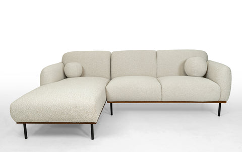 Genea Sectional Boucle Fabric - Oatmeal by Accents@home