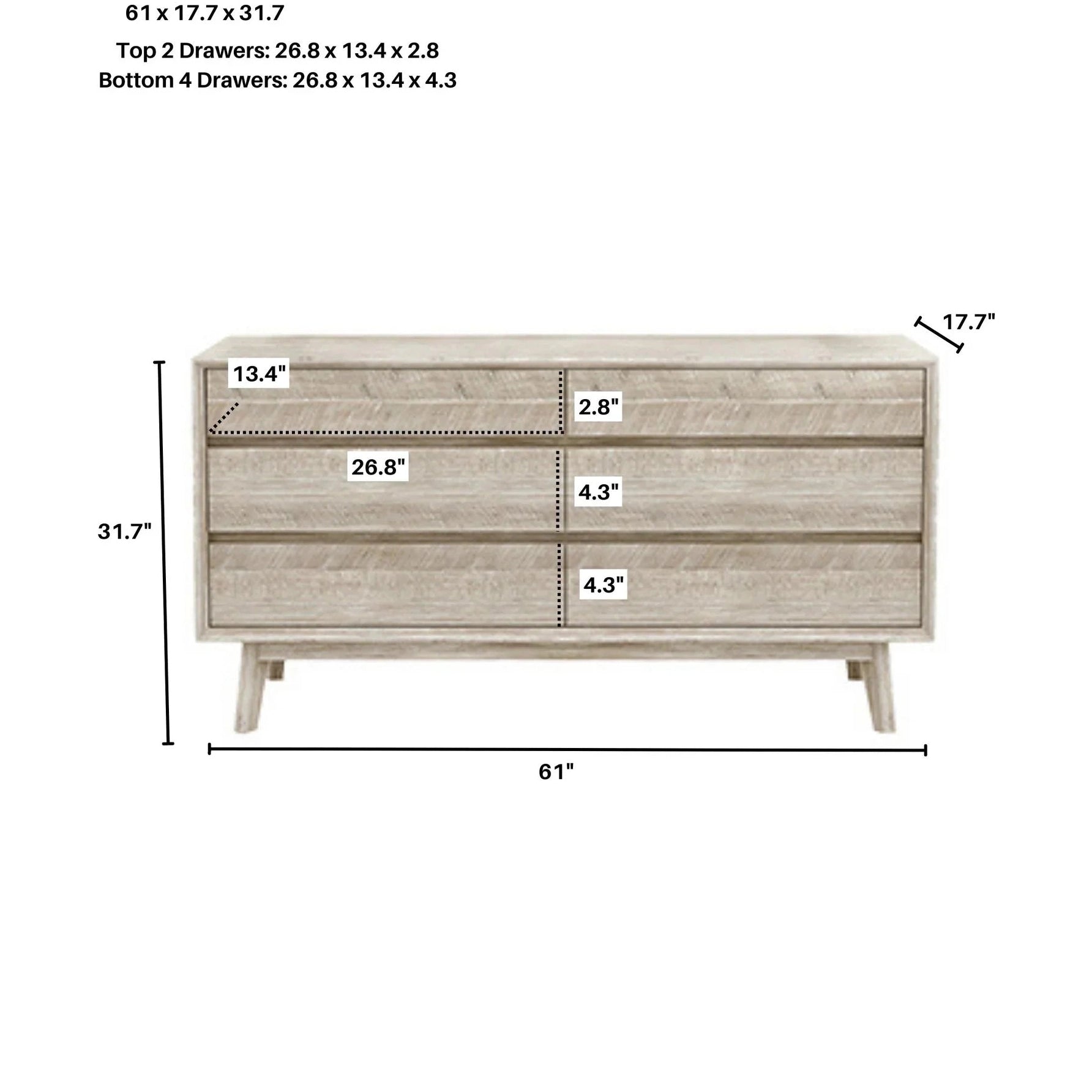Elvyn 6 Drawer Dresser