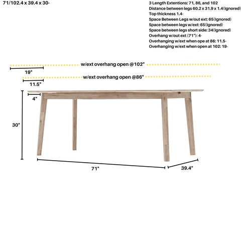 Gia Extension Dining Table