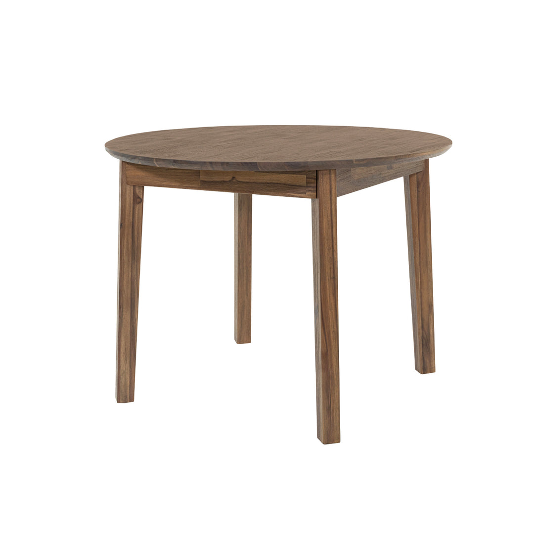 Elvyn Round Dining Table – Warm Pecan