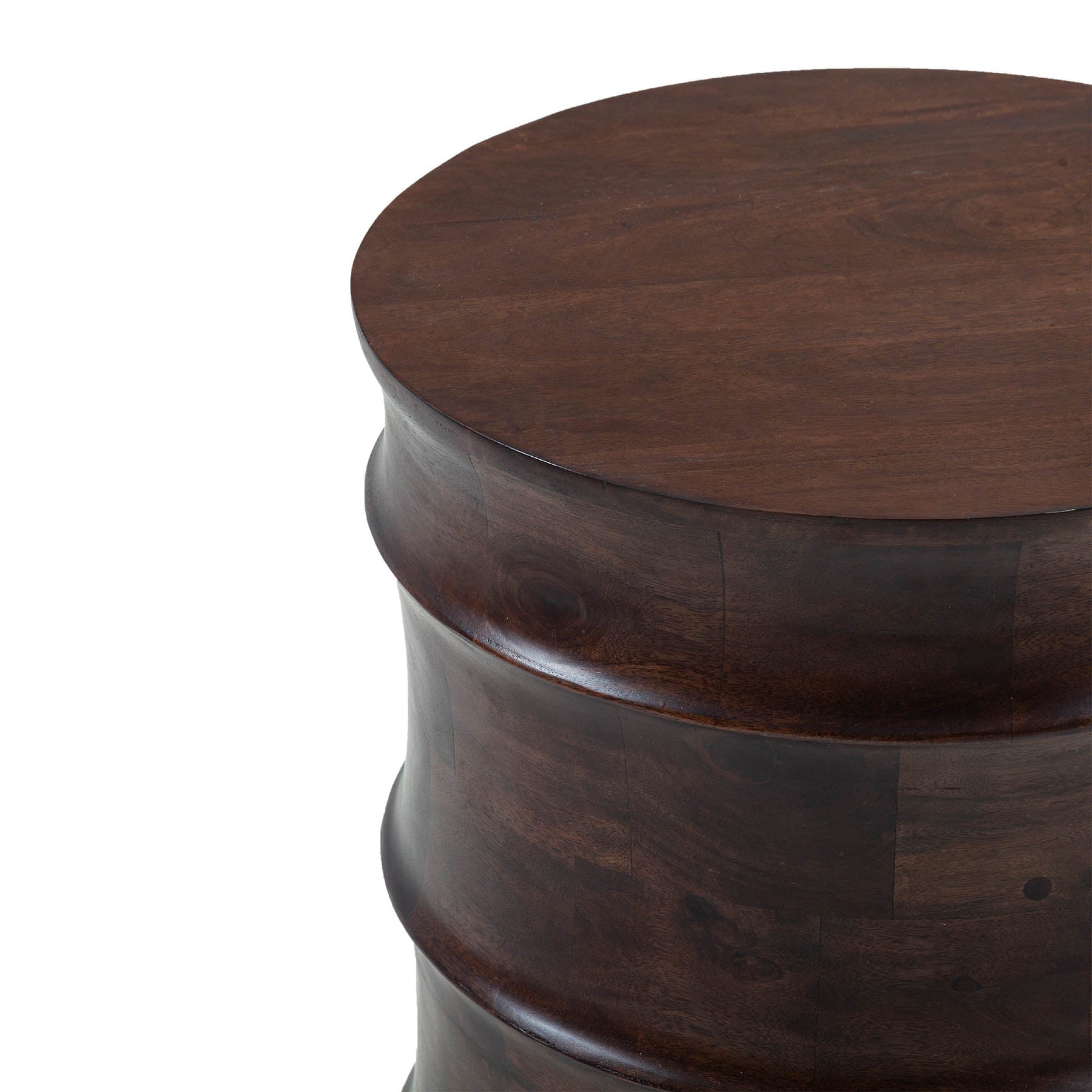 Global Side Table – Solid Mango Wood | Walnut Finish
