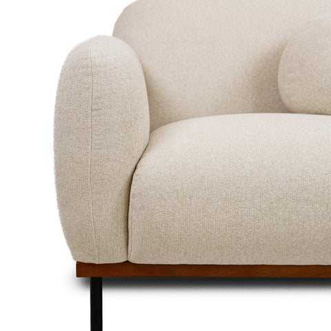 Genea Accent Chair with Premium Believe Fabric - Beige